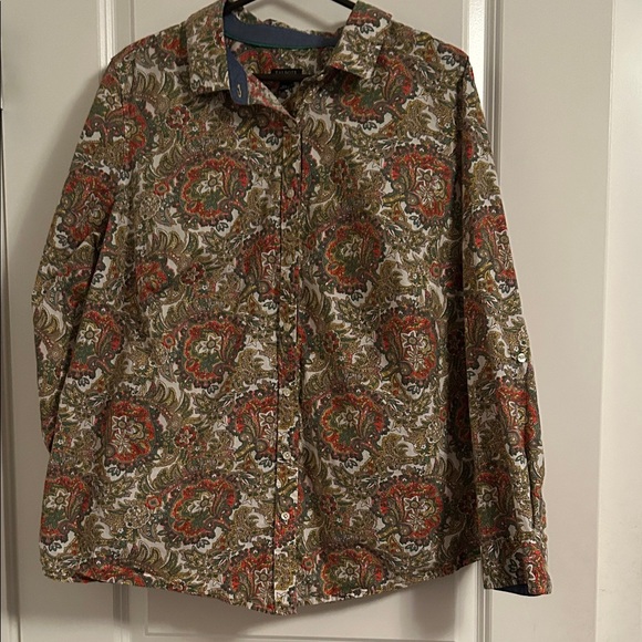 Talbots Multicolor Paisley Blouse - Picture 1 of 2